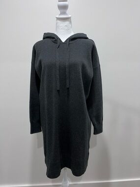 Madewell Dark Grey Hooded Mini Dress